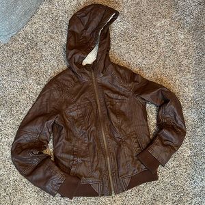 Faux leather jacket/ bomber